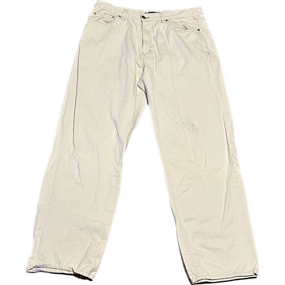 Calvin Klein jeans, men’s 36 x 30, cream colored pants. Pockets, belt, loops - Picture 2 of 7